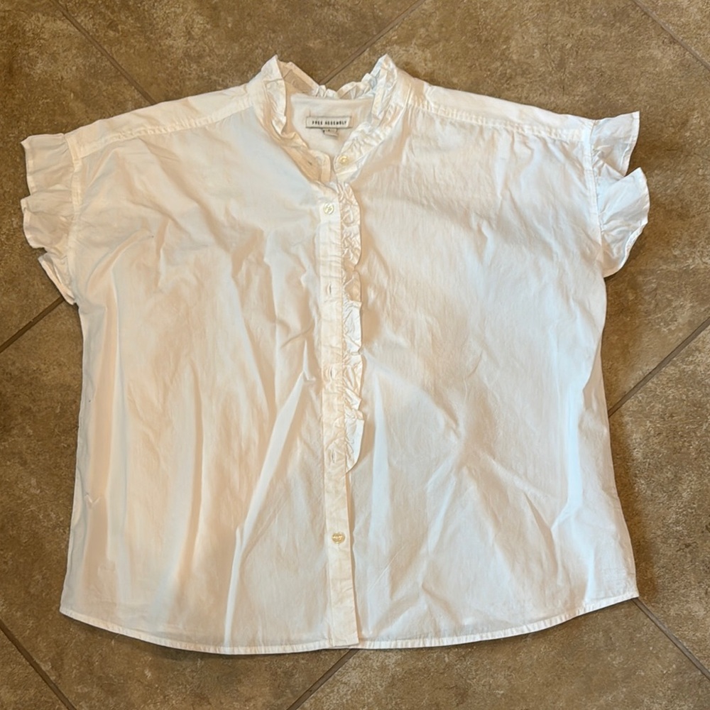 White Ruffled Blouse